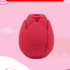 Rose-Shaped Handheld Sucking Vibrator with Clitoral Suction